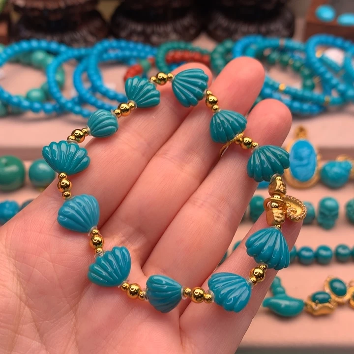 绿松石未镶嵌湖北天然原矿绿松石12-13