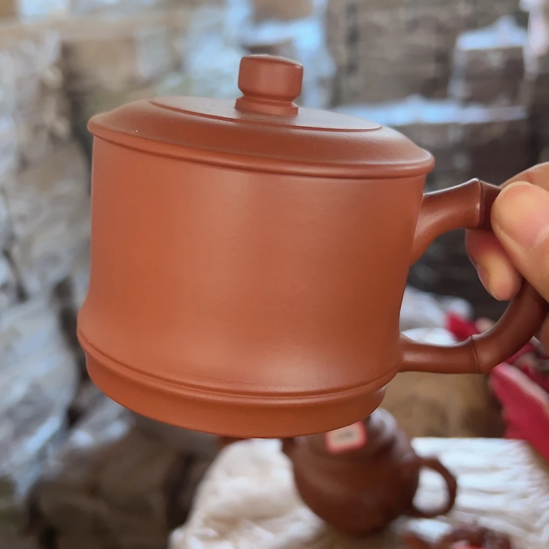 紫砂茶壶黄龙山原矿朱泥190