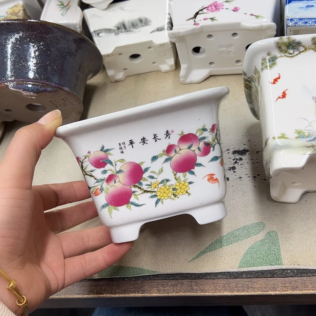 紫砂花盆112号瑕疵13/9cm