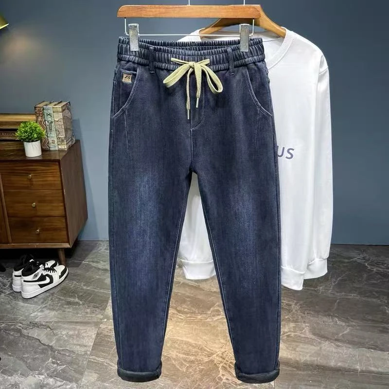 901#【瑕】冬季男士加绒加厚潮流牛仔裤