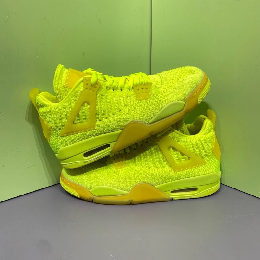 AJ4 编织 荧光绿41码 配盒下地个位数 很新成色 市场价4299