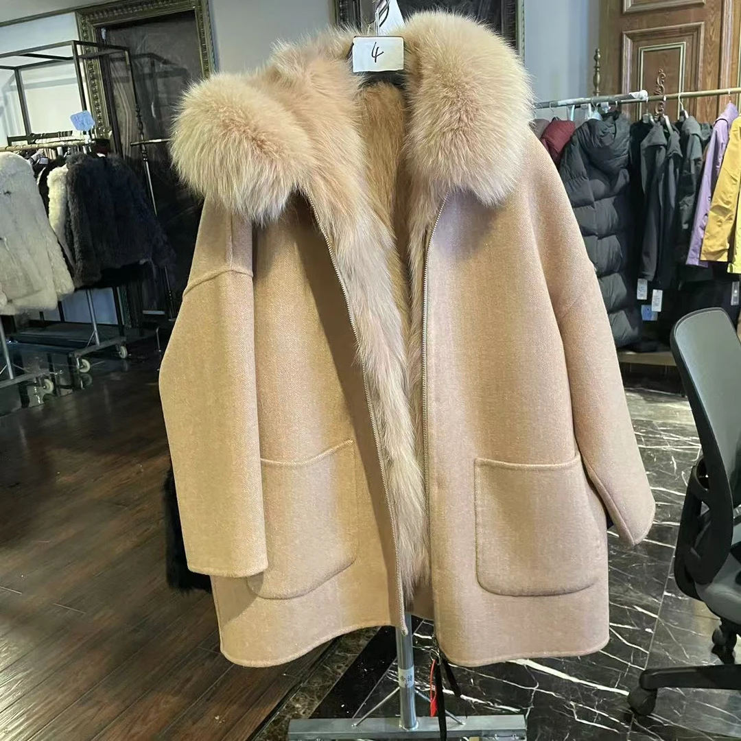 HERDERS 楼梯格黄时尚皮草外套 248507