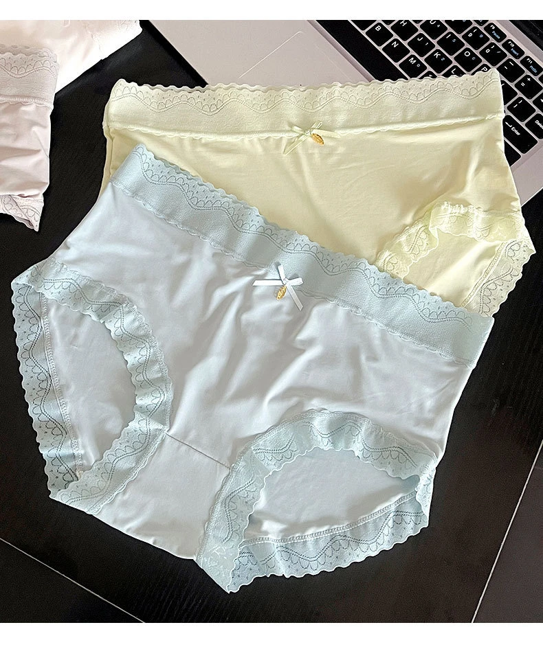 7A抑菌少女内裤透气抗菌棉裆甜美少女性感纯欲风中腰无痕冰丝内裤