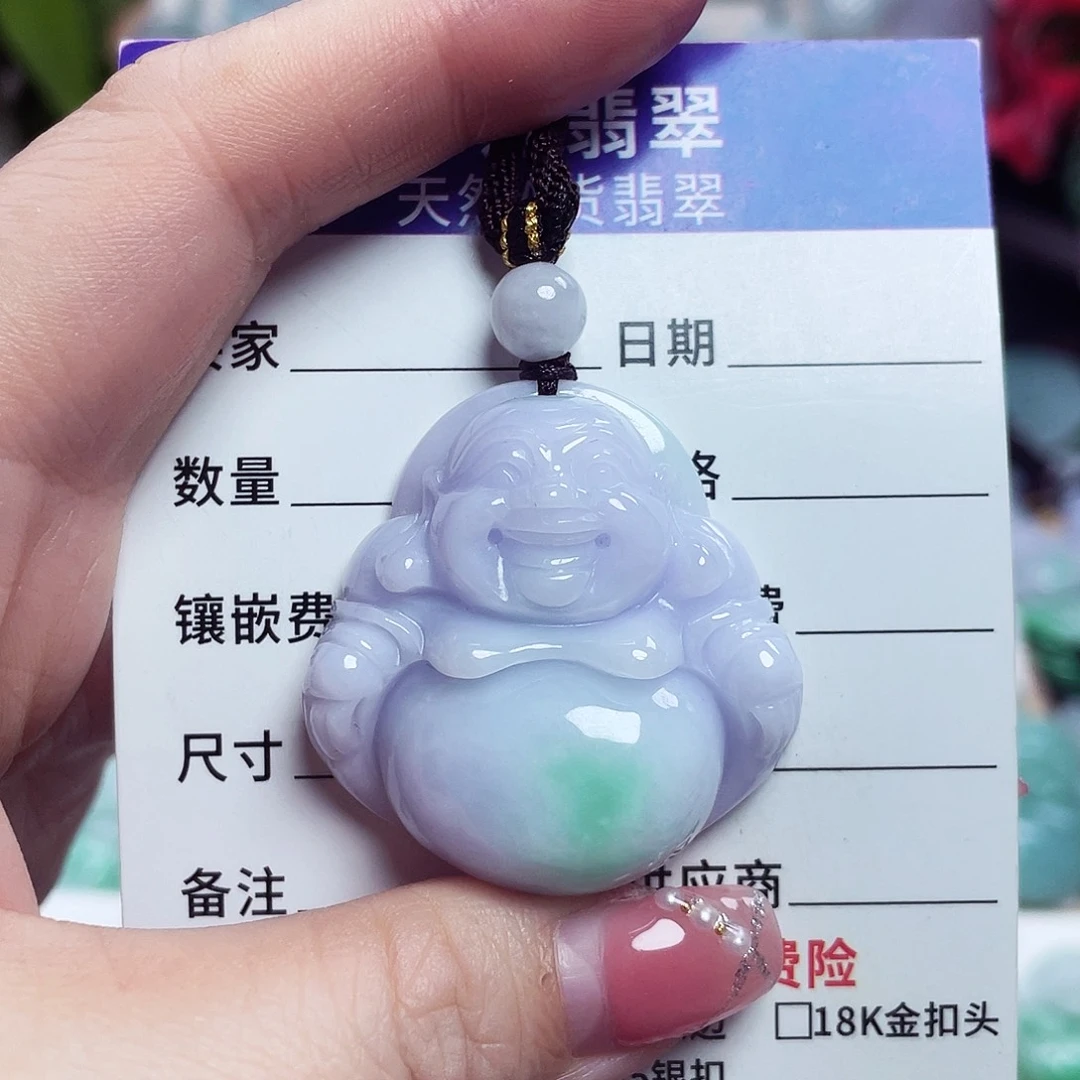 翡翠未镶嵌颈饰佛公18