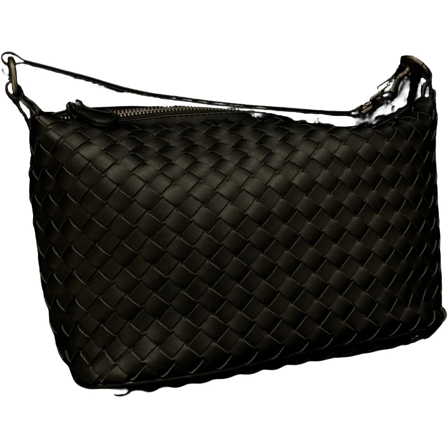 COCO 新款高端定制时尚女包 编织枕头 黑灰色 80172霄