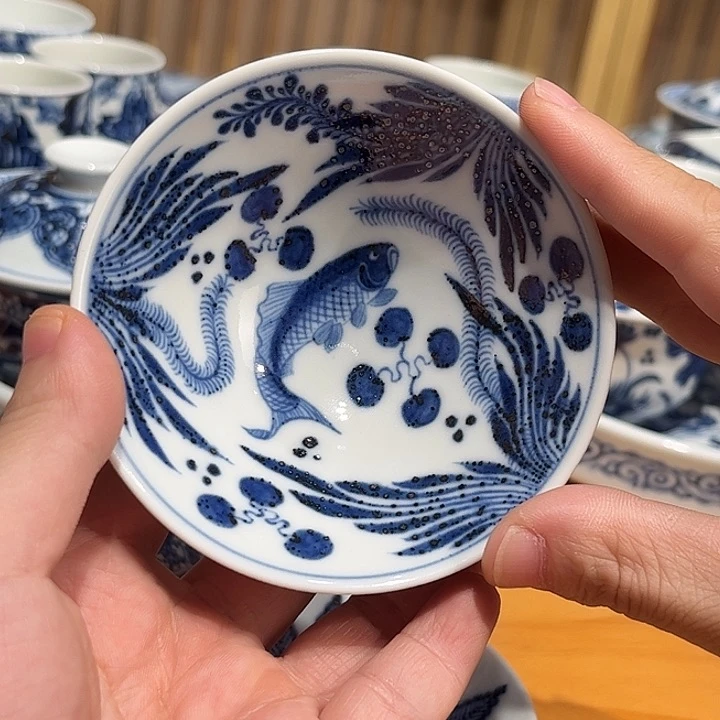 洗*啵海水斗笠杯杯鱼藻杯