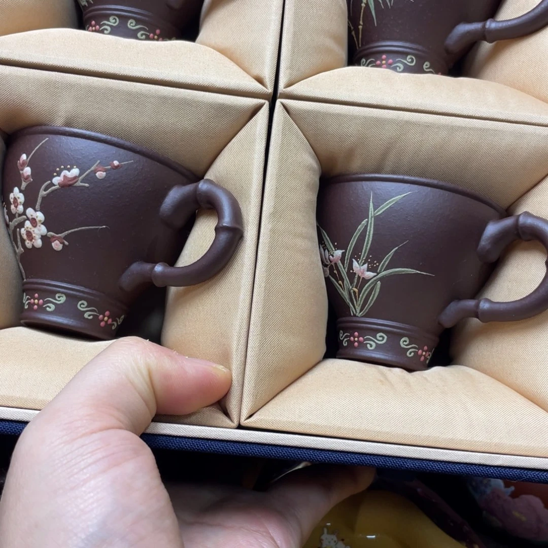 茶杯紫砂紫砂主人杯100cc一套