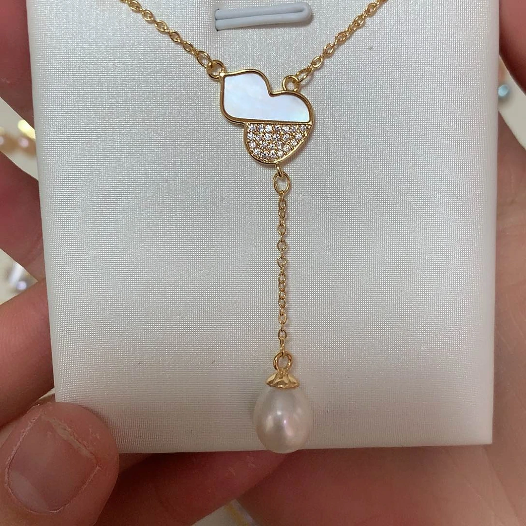 淡水珍珠颈饰合金