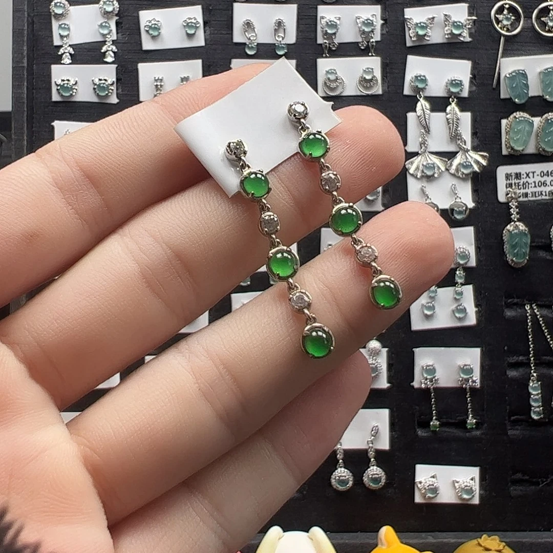 翡翠银S925镶嵌手链