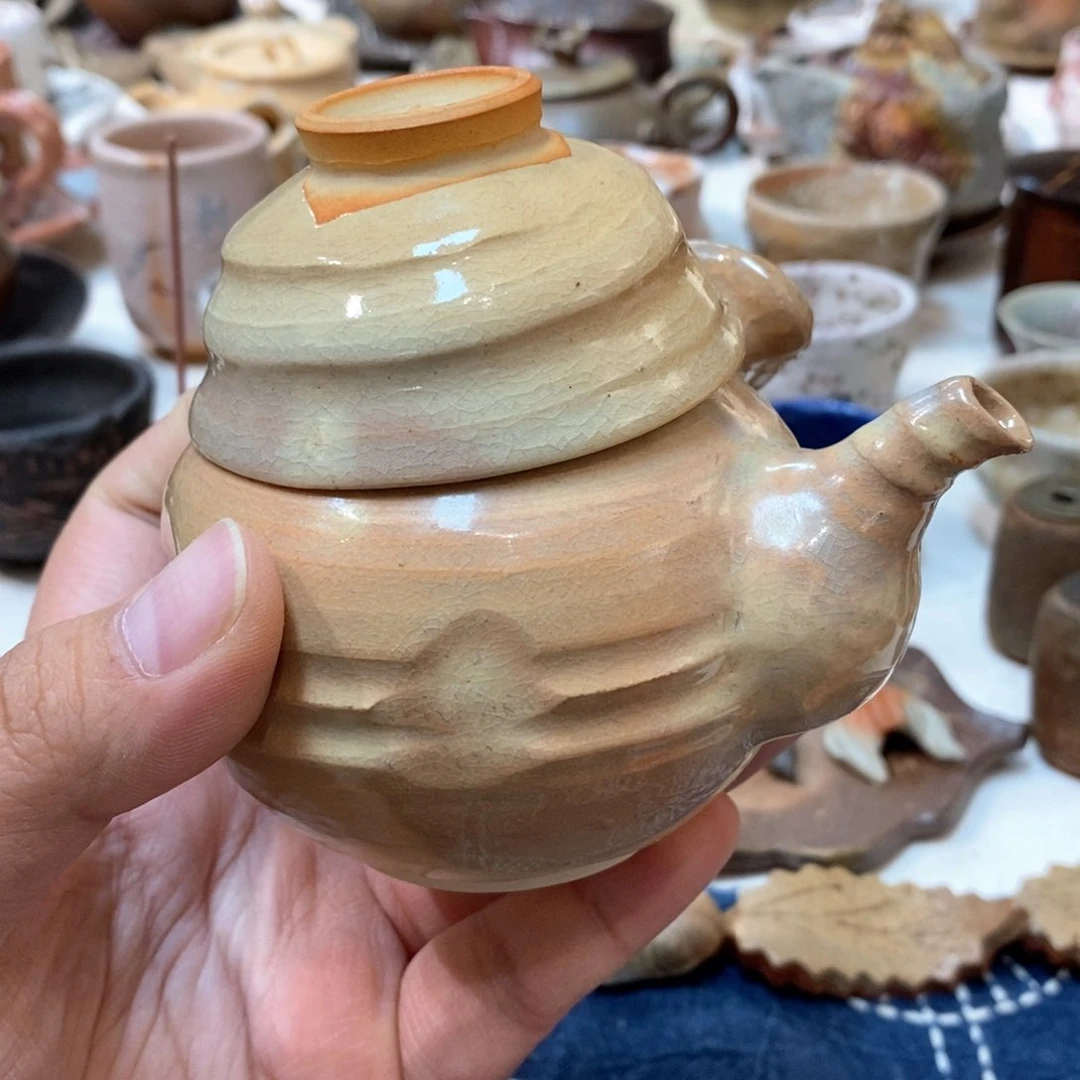 柴烧侘寂粗陶茶具