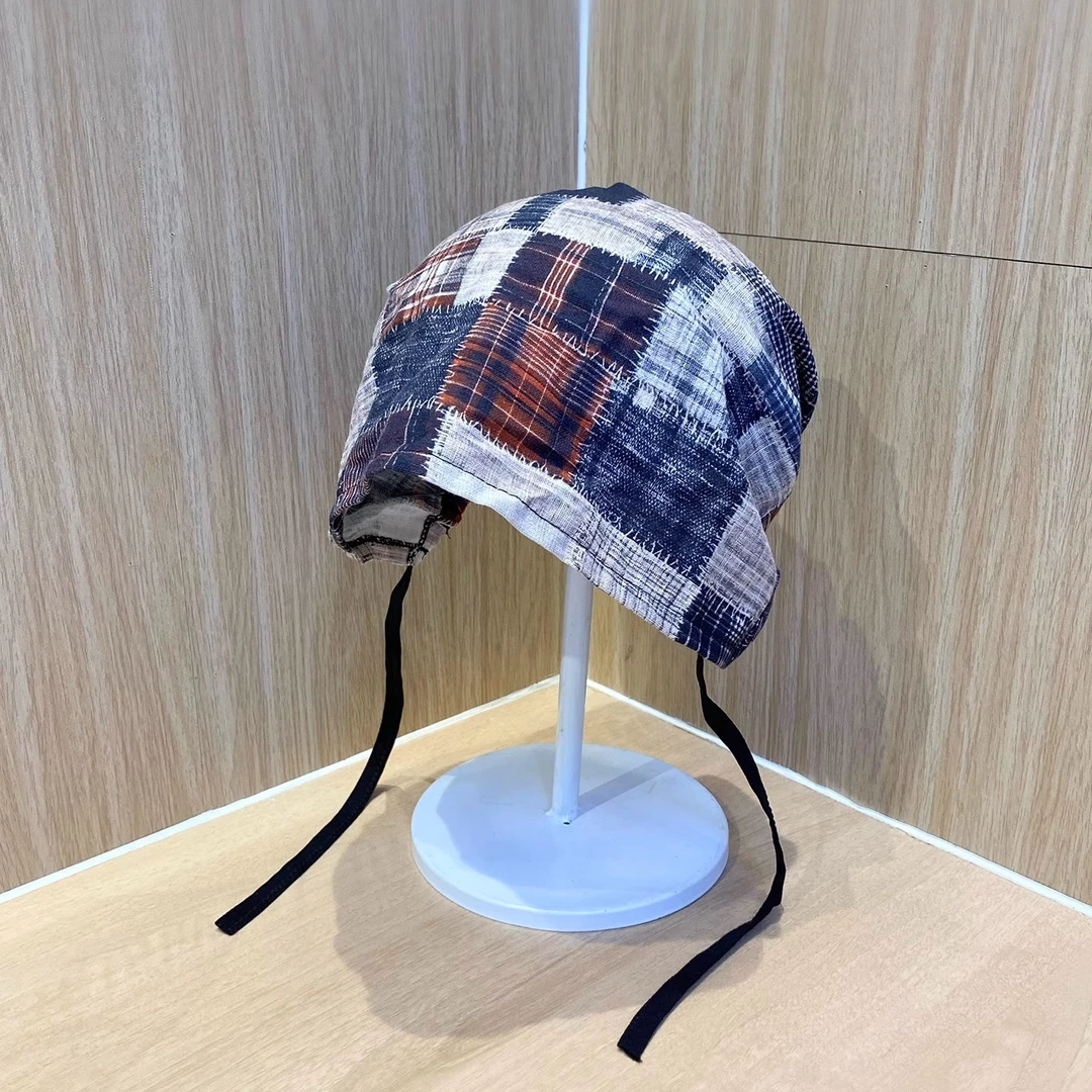 帽子女夏季复古美拉德做旧堆堆帽小众个性包头帽时髦百搭套头冷帽