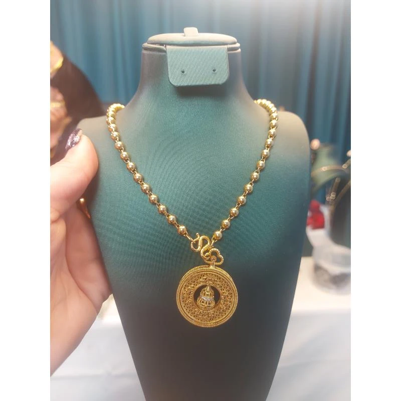 铜合金合成锆石项链 327-美女中国风坠链田园风几何时尚