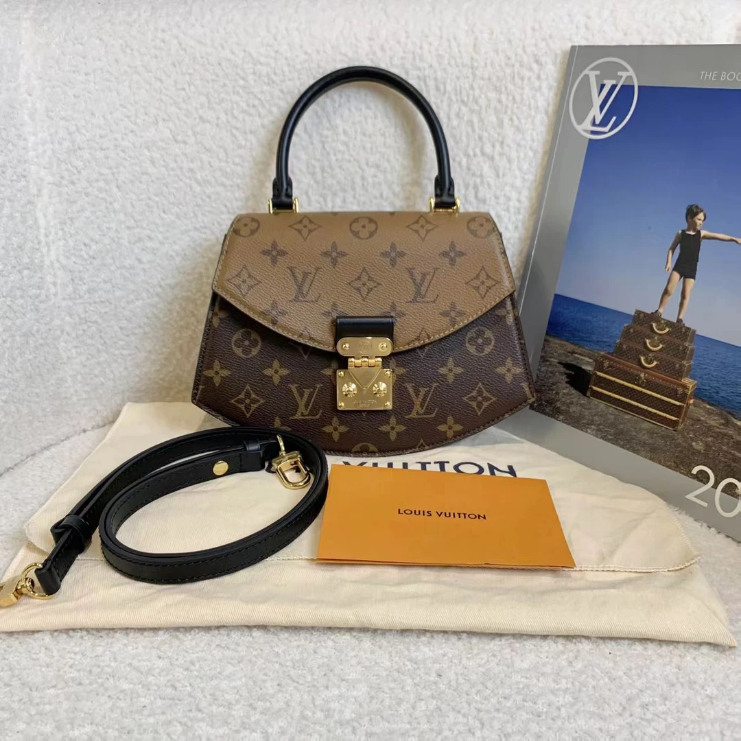 99新 LouisVuitton/路易威登 壹臻/拼色老花扇子包芯片24205494