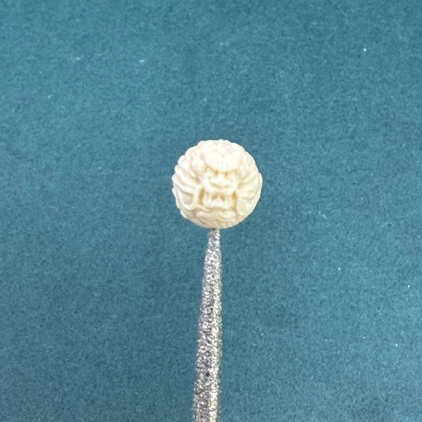 D1746天然猛犸牙雕刻龙头单颗约9*10mm 支持鉴定假一罚四