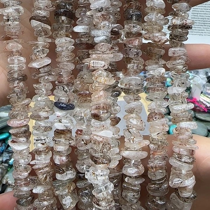 查罗石合金珠宝半成品超七隔片一条