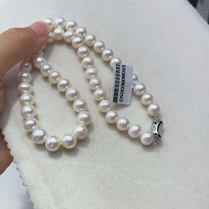 淡水珍珠未镶嵌颈饰卡9➕极光白炫彩