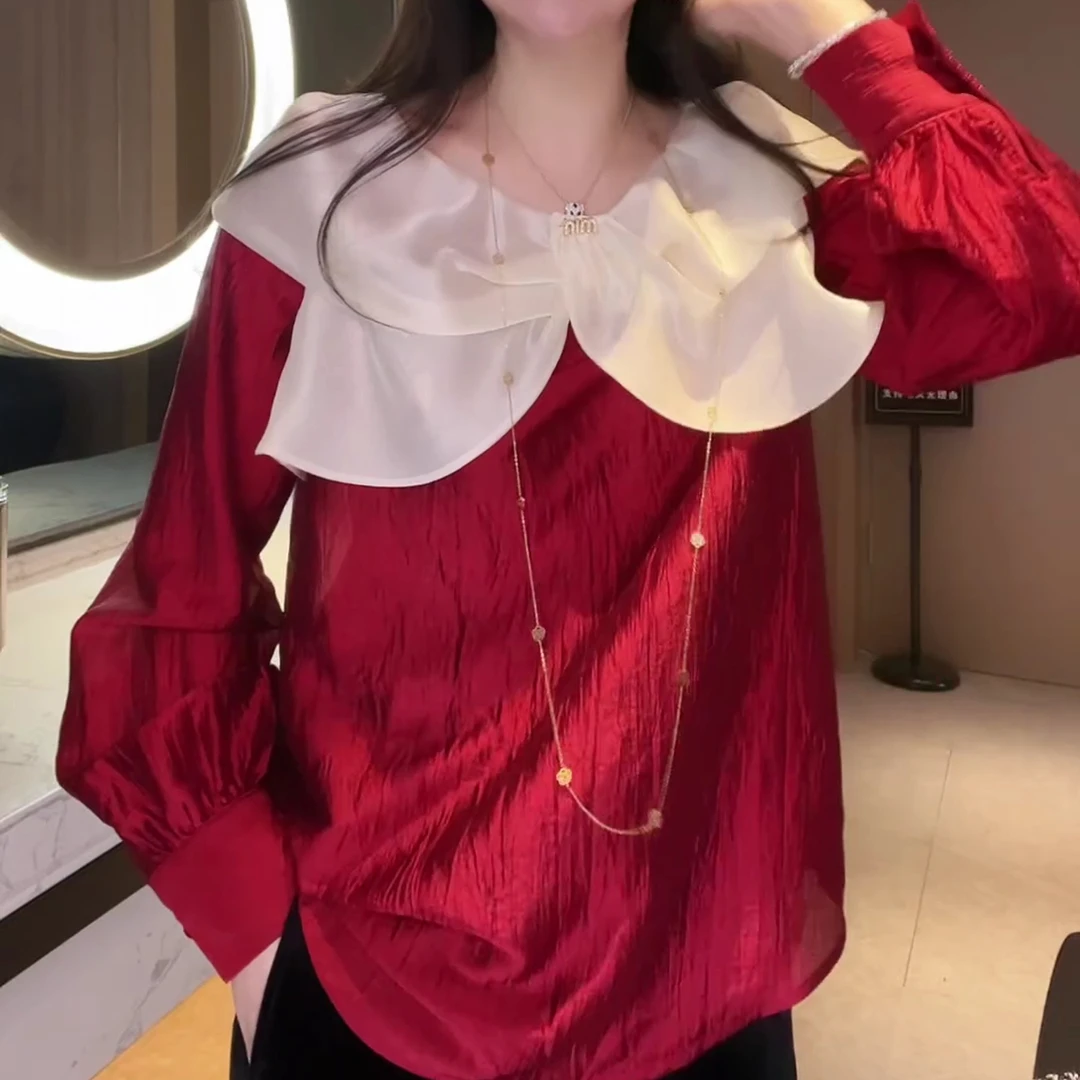 【月下听风】轻奢高级感气质时尚优雅女装上衣LK2501108