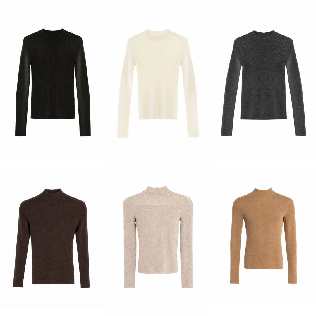 MIMBLANCHE 立领羊毛打底衫