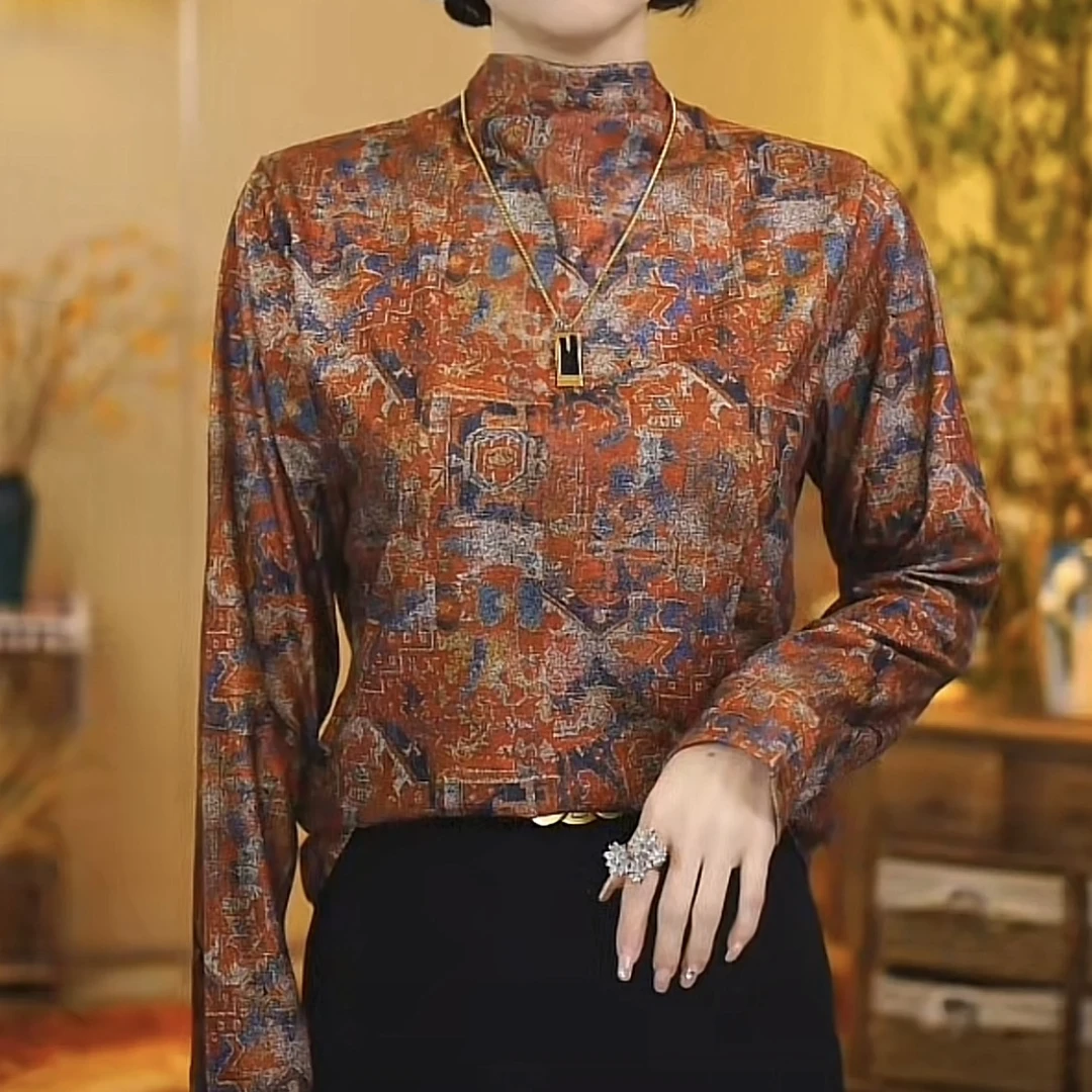 半高领奥绒德绒打底衫女秋冬上衣#986