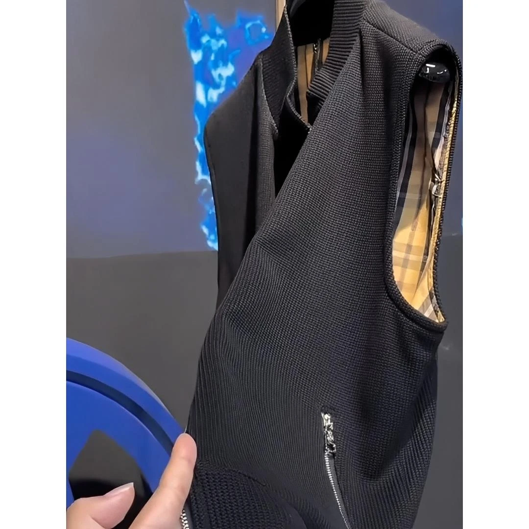 2026年新款秋冬高端欧货男款休闲时尚百搭潮流帅气冬季针织马甲