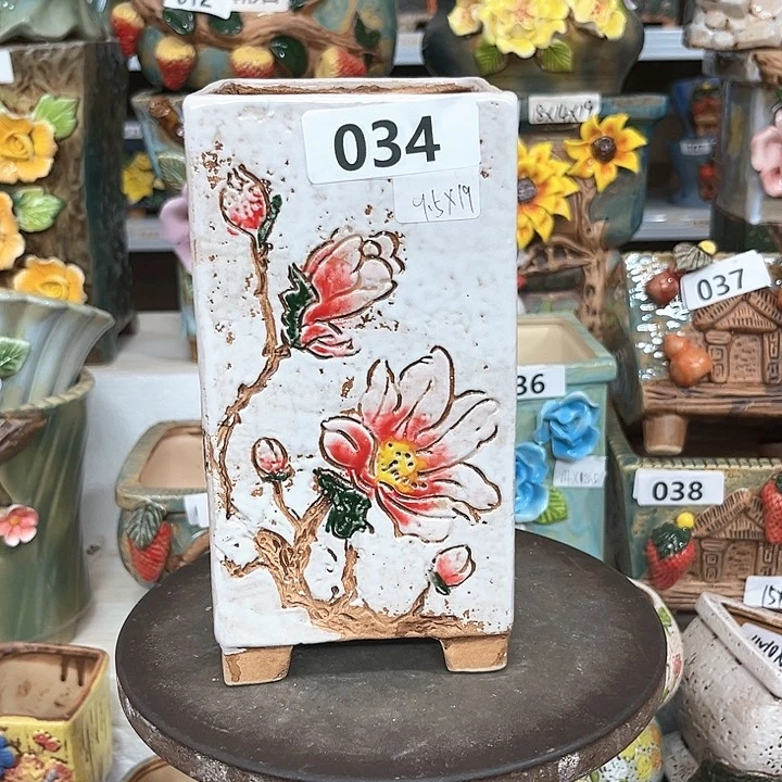 紫砂花盆粗陶材质多肉花盆