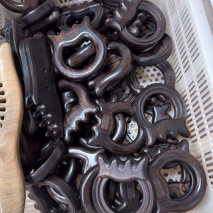 紫光檀掌推板中度瑕疵