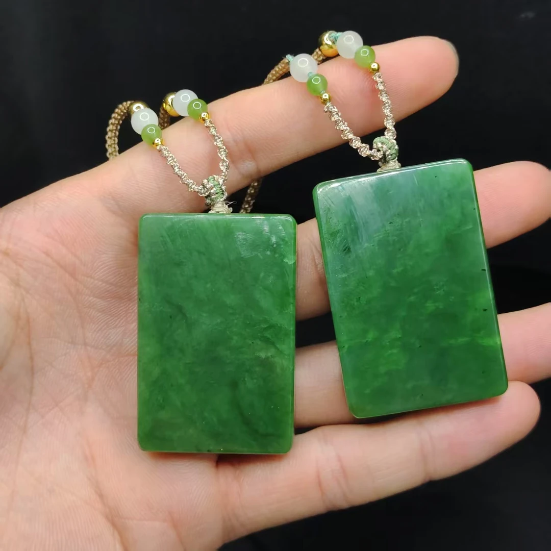 【李想精选】和田玉无事牌吊坠赠绳M21【多样性发其一】约45-30-10mm