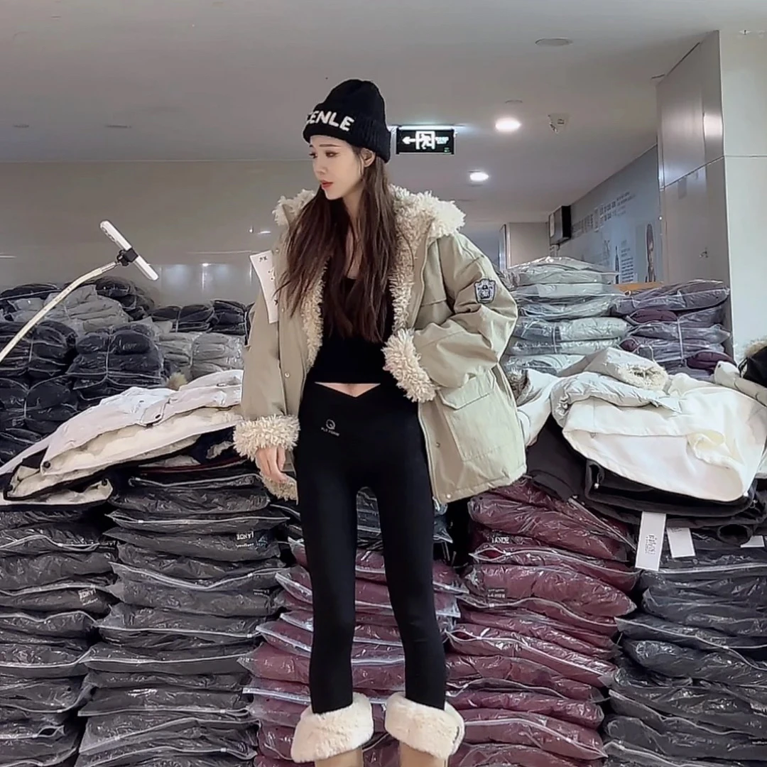 【柒汐】推荐冬季加厚保暖连帽外套25679