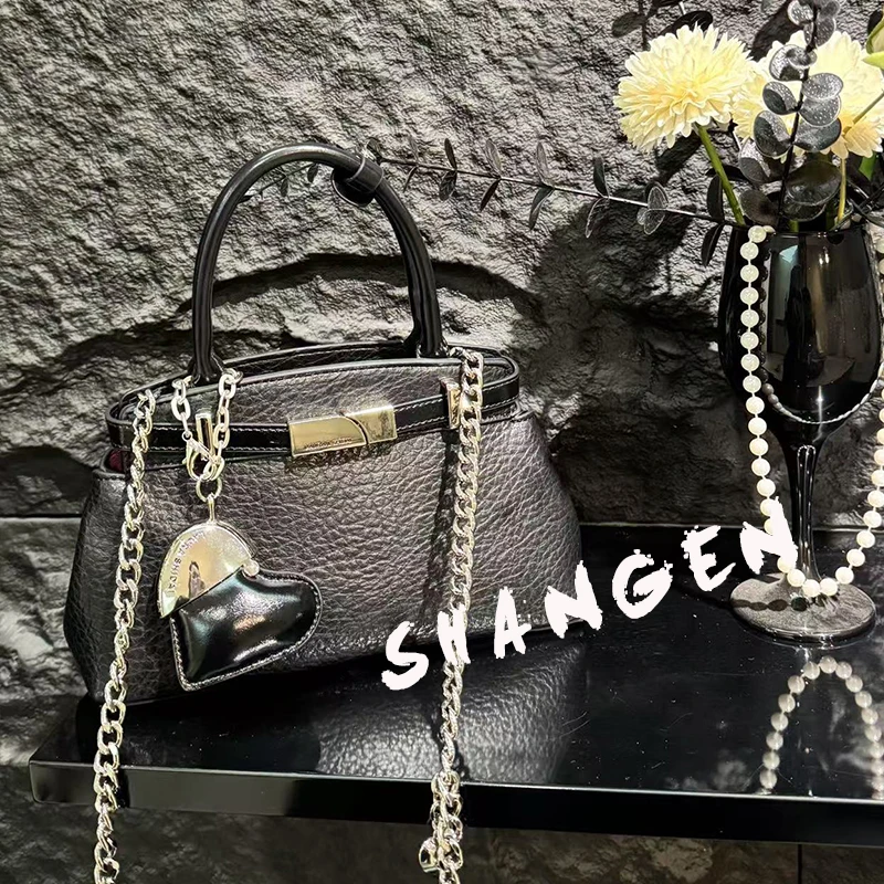 【尚恩CC】SD-5509-黑色-23*7*15轻奢时尚女士新款手提斜挎包