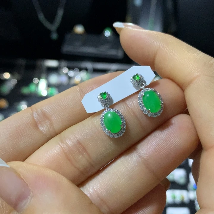 翡翠银S925镶嵌戒指
