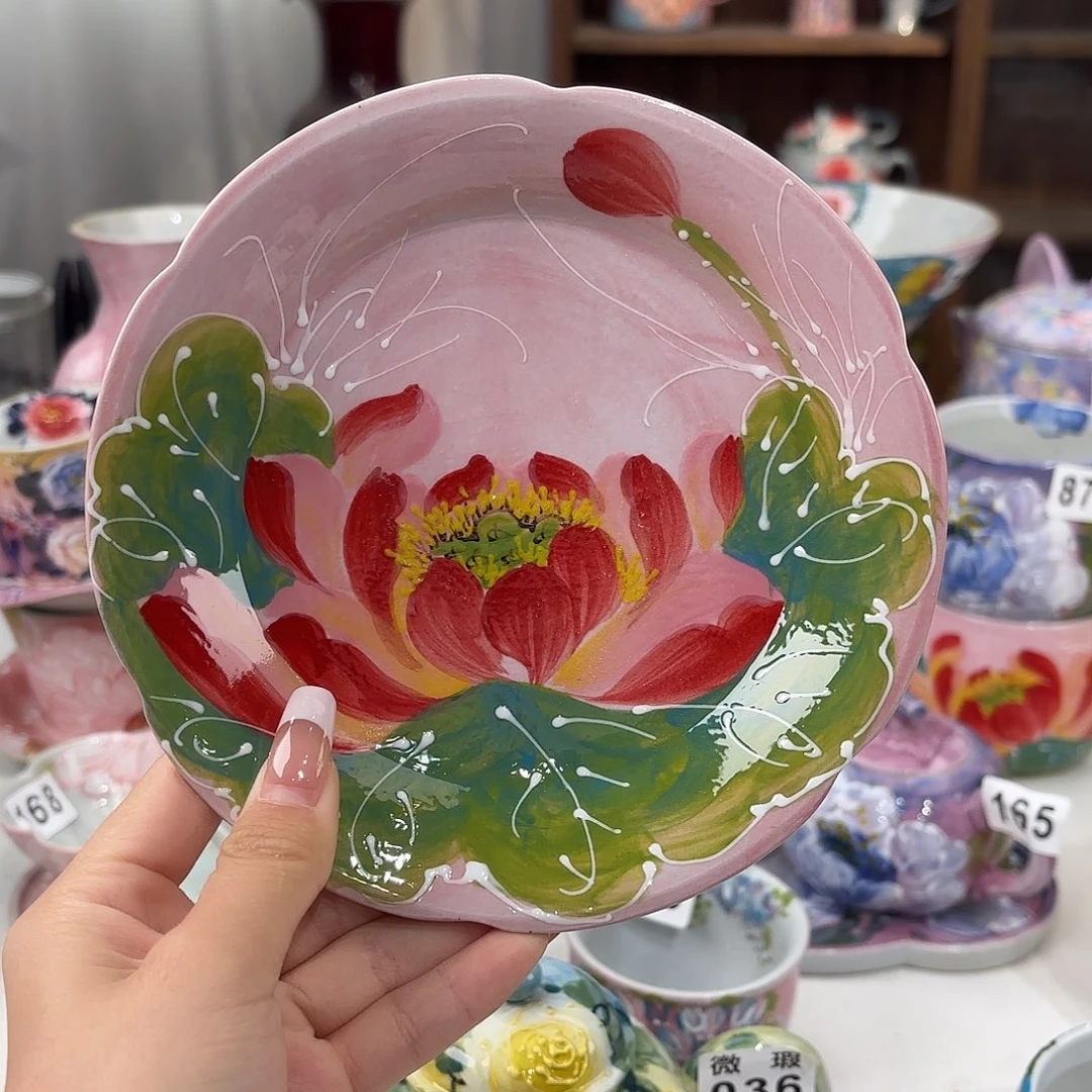 景德镇手绘高温釉下彩陶瓷茶具