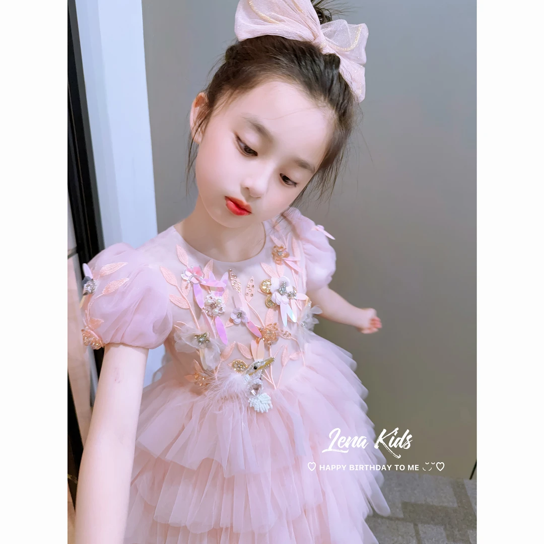 Lenakids【现货】【立体花花·重工仙女公主裙】气质时髦女宝25051301