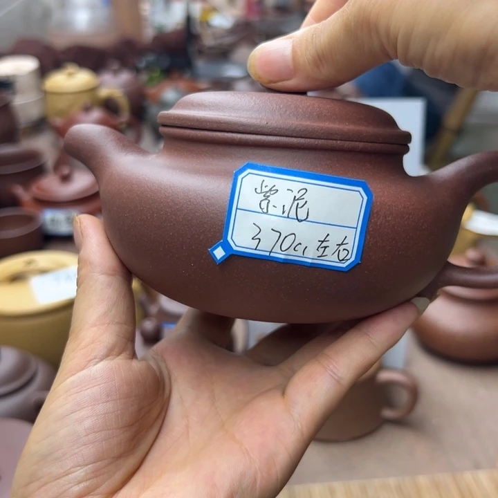 茶壶紫砂紫泥半手370cc不挑