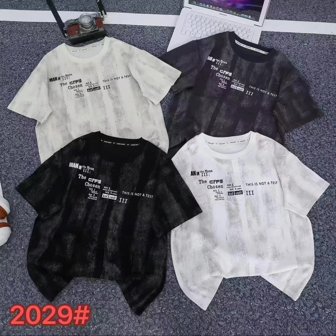 2025新款潮流中小童短袖T恤2029