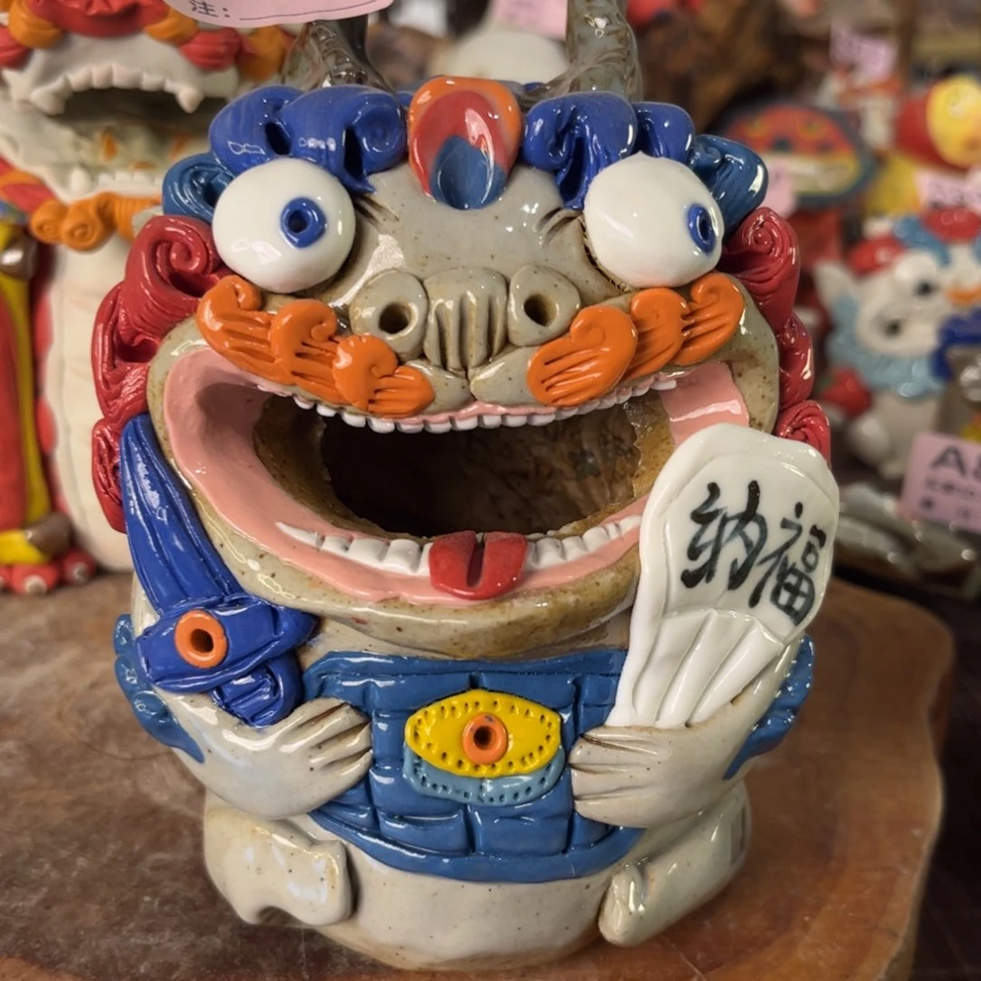 泥塑黑****惠纯手工茶宠摆件