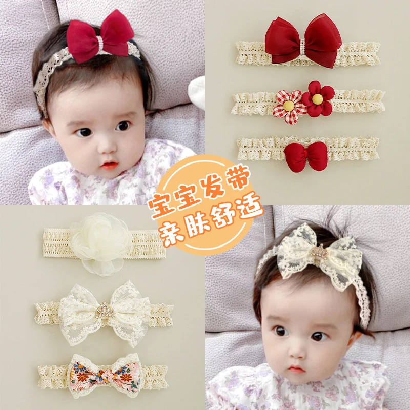 甜美结发带2025新款女童超萌发箍婴幼儿护囟门帽可爱胎帽
