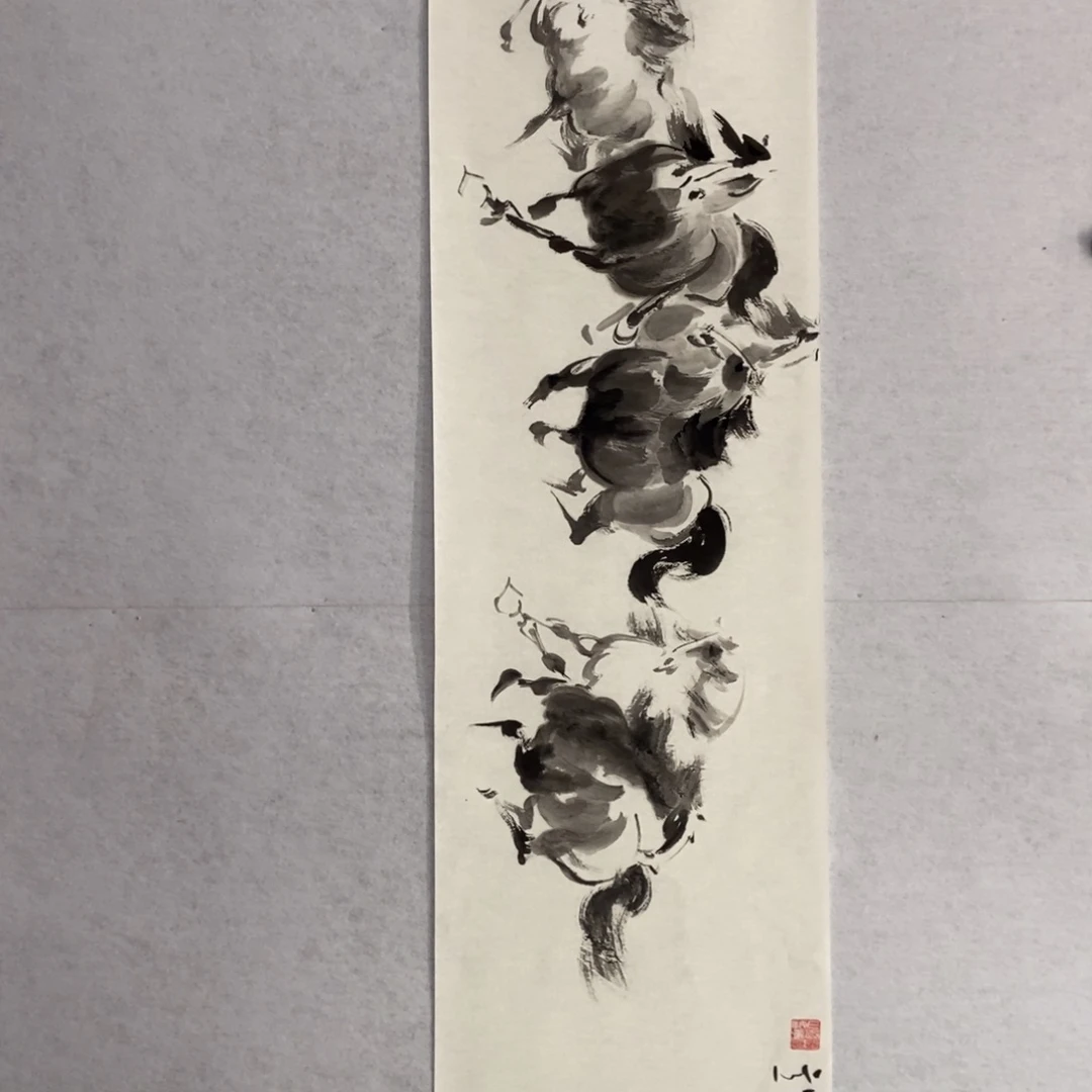 煜***辰国画墨鱼精品墨鱼精品