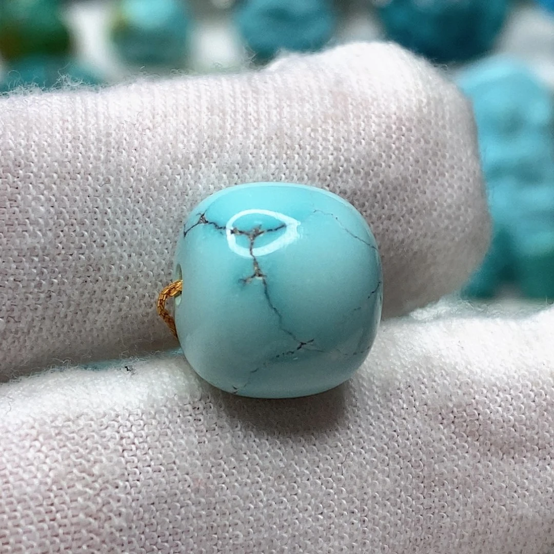 绿松石未镶嵌天然原矿 地大质检13.1mm