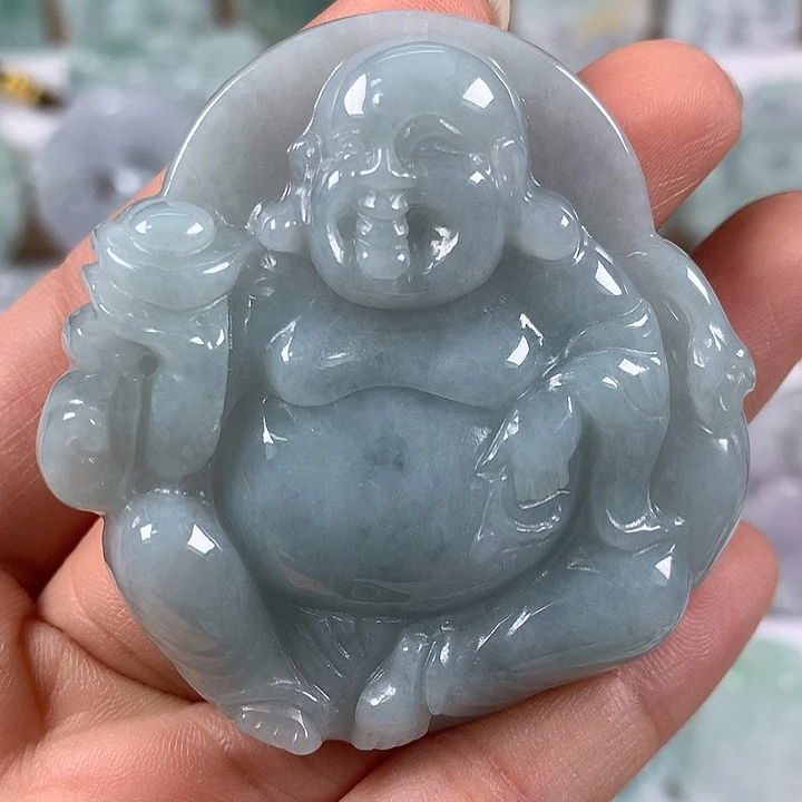 颈饰未镶嵌翡翠逍遥佛福利卡厚10