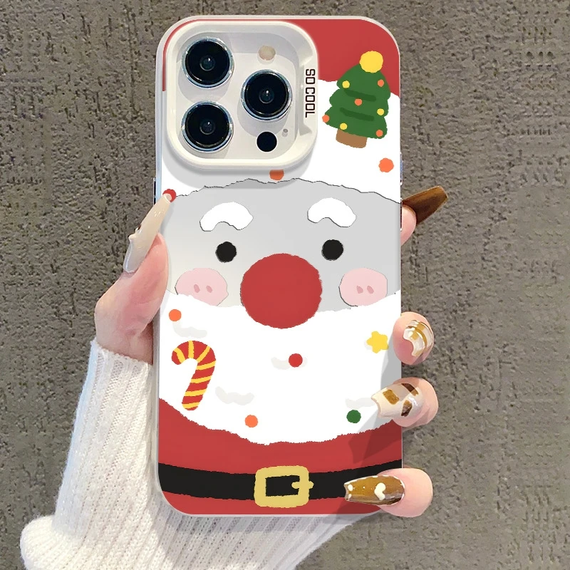 雪人圣诞老人全包手机壳适用于苹果promax小米17华为15荣耀oppo14