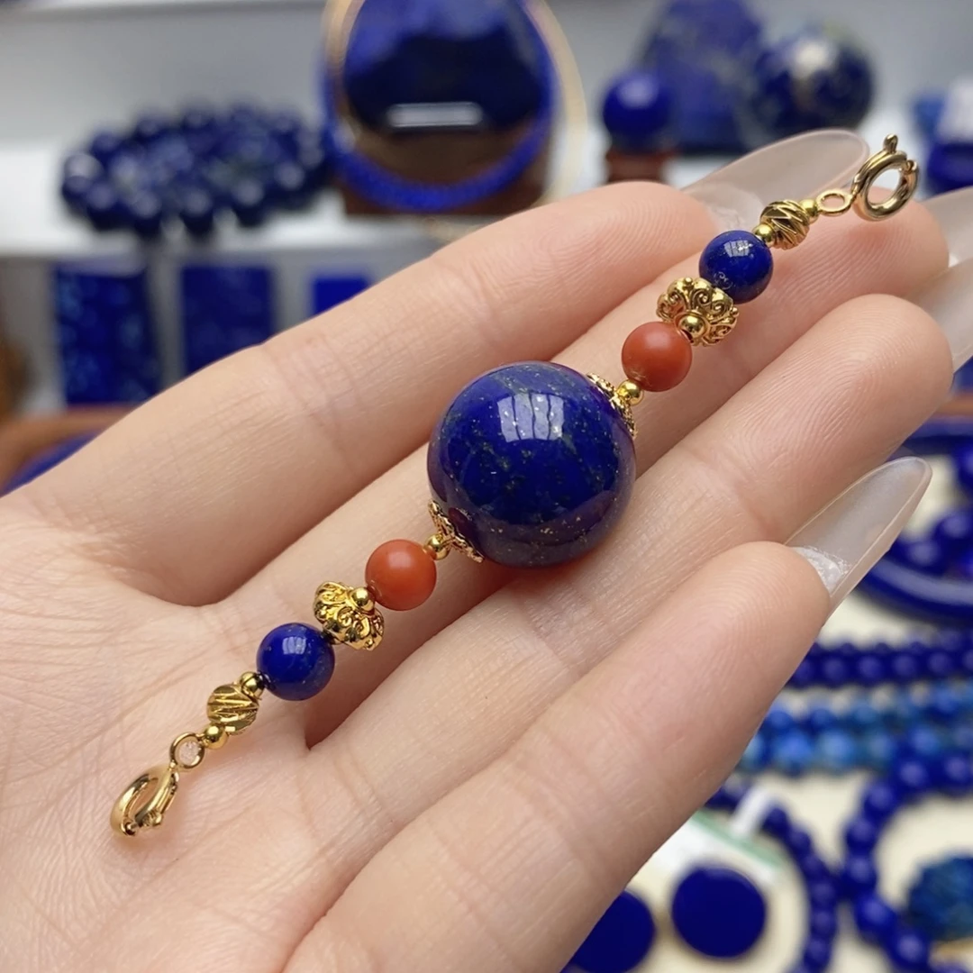 青金石未镶嵌延长链