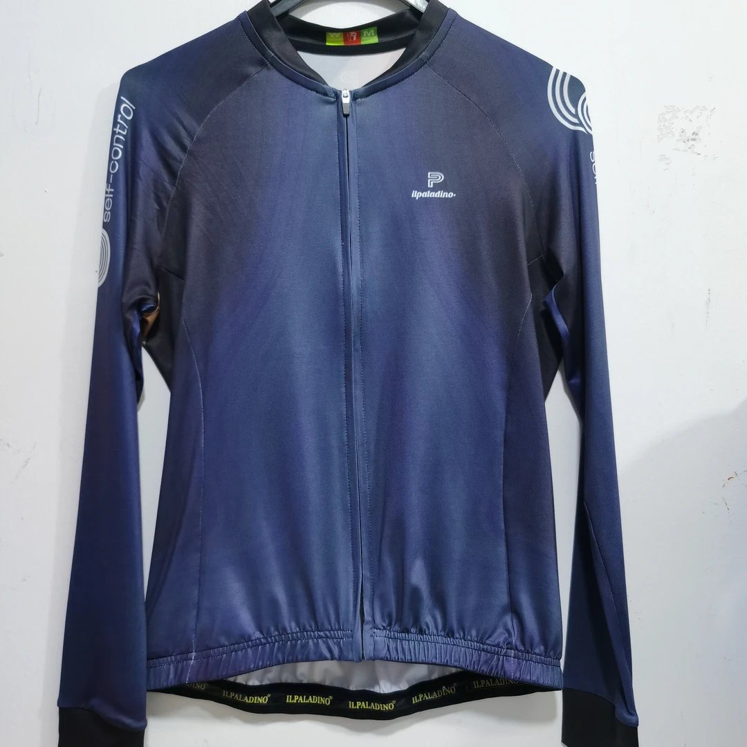 SQ 2077【彩灰牛奶丝长袖男士女士】ILPALADINO专业版骑行服