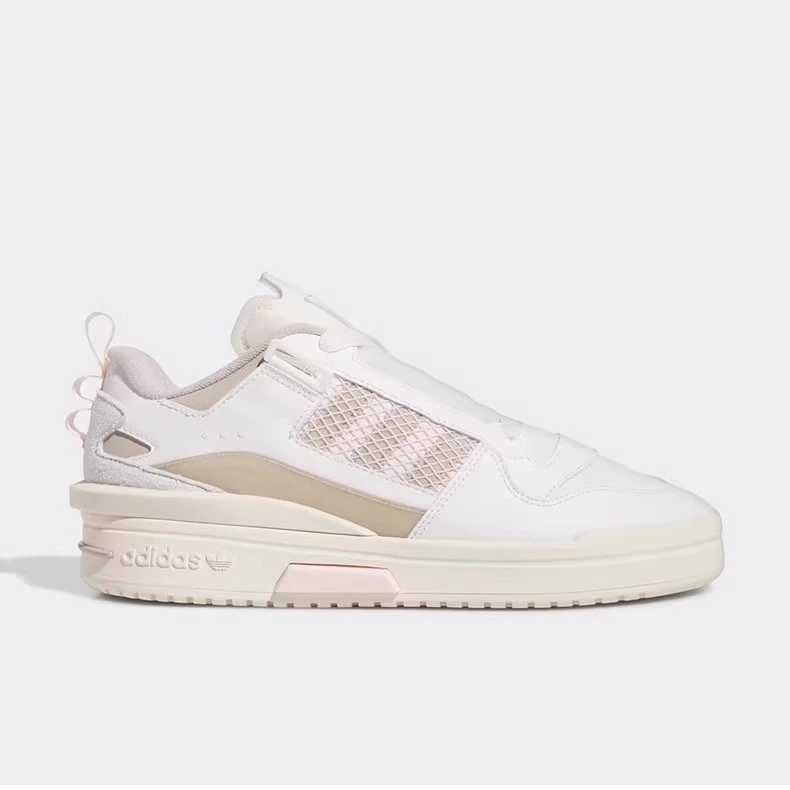 【断码特价】adidas originals防滑耐磨低帮板鞋 男女款 白褐IE7113