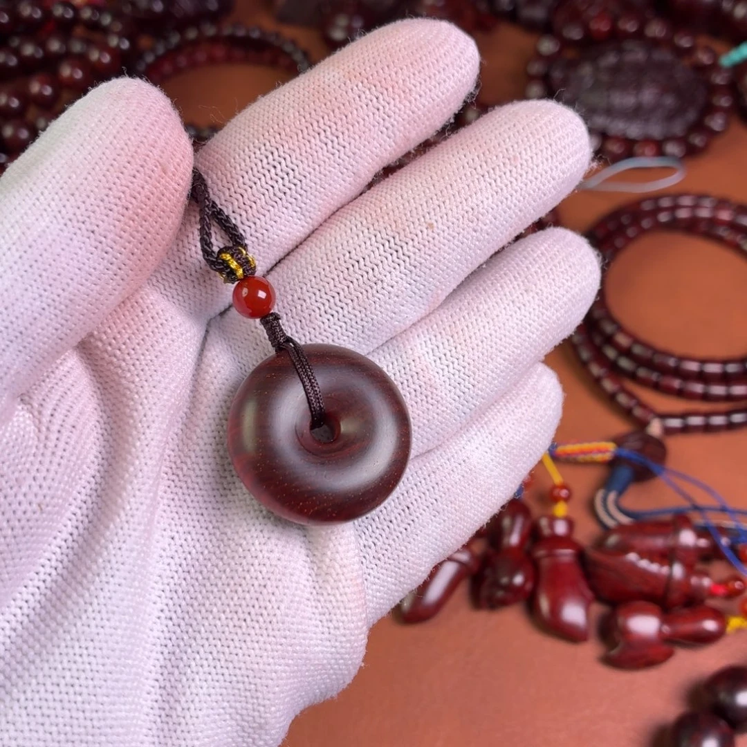 小叶紫檀手串/手链小平安扣