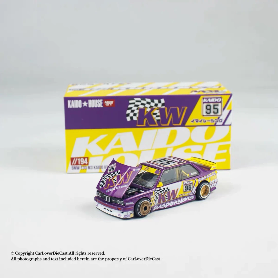 现货Kaido House MINIGT 宝马M3 紫色合金KHMG194汽车模型