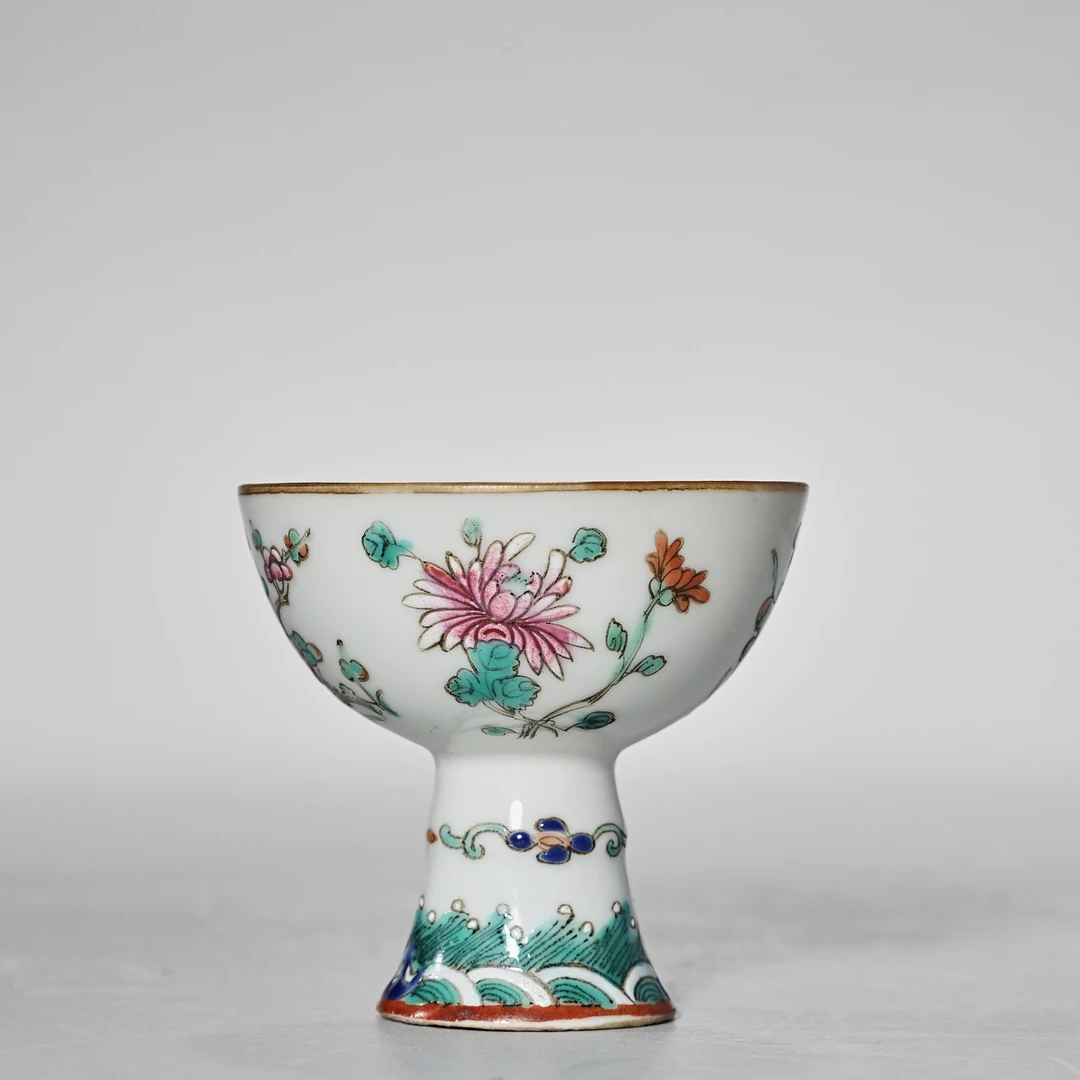 【预展专用】ZX逸致—7908清同治·粉彩四季花卉小高足杯