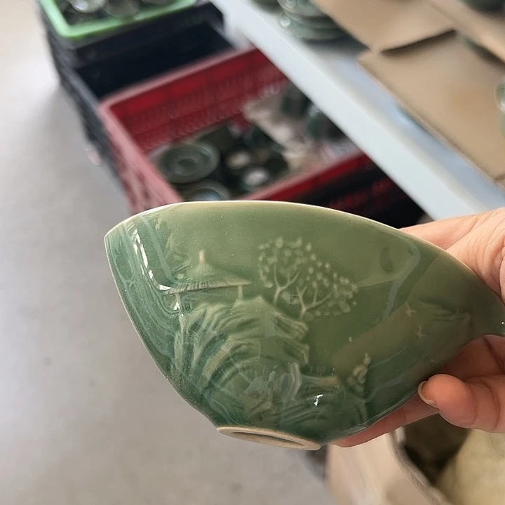 龙泉云间青瓷小米茶器
