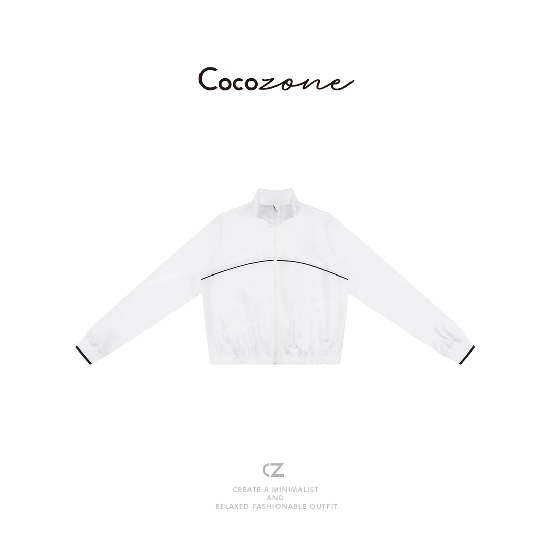COCO ZONE 刘一一 运动感拼接立领简约透气网女式外套 CD1A0704