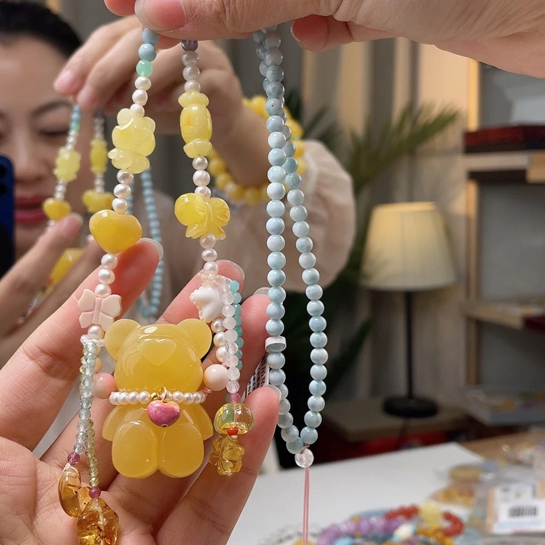 蜜蜡裸石未镶嵌蜜蜡吊坠