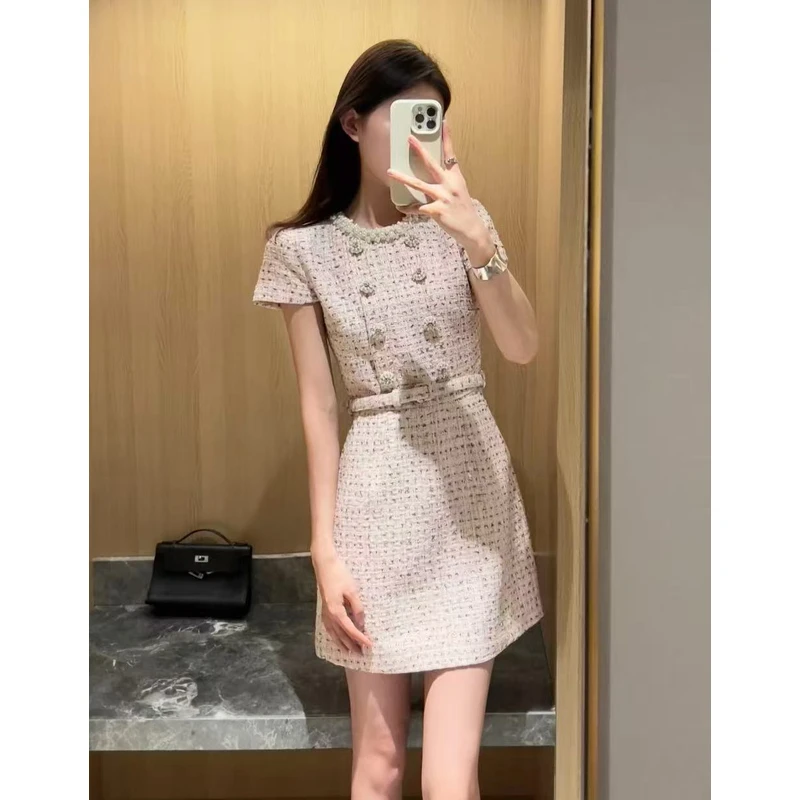 【南油高定轻奢工厂店】2025夏季小香风连衣裙